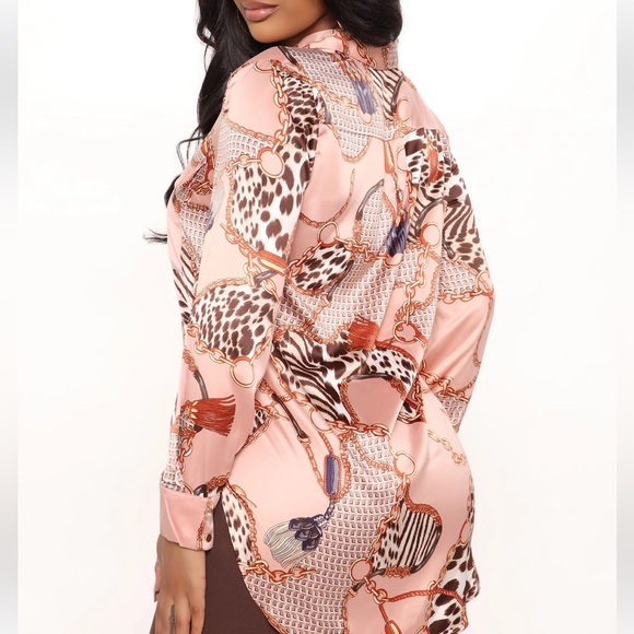 Mauve Button Up Top - Picture 3 of 7